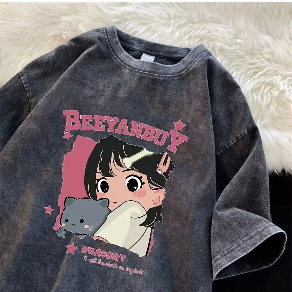 Vintage Fashion Trends 2025 - 2025 워터워시 빈티지 티셔츠 (남녀공용) 레트로