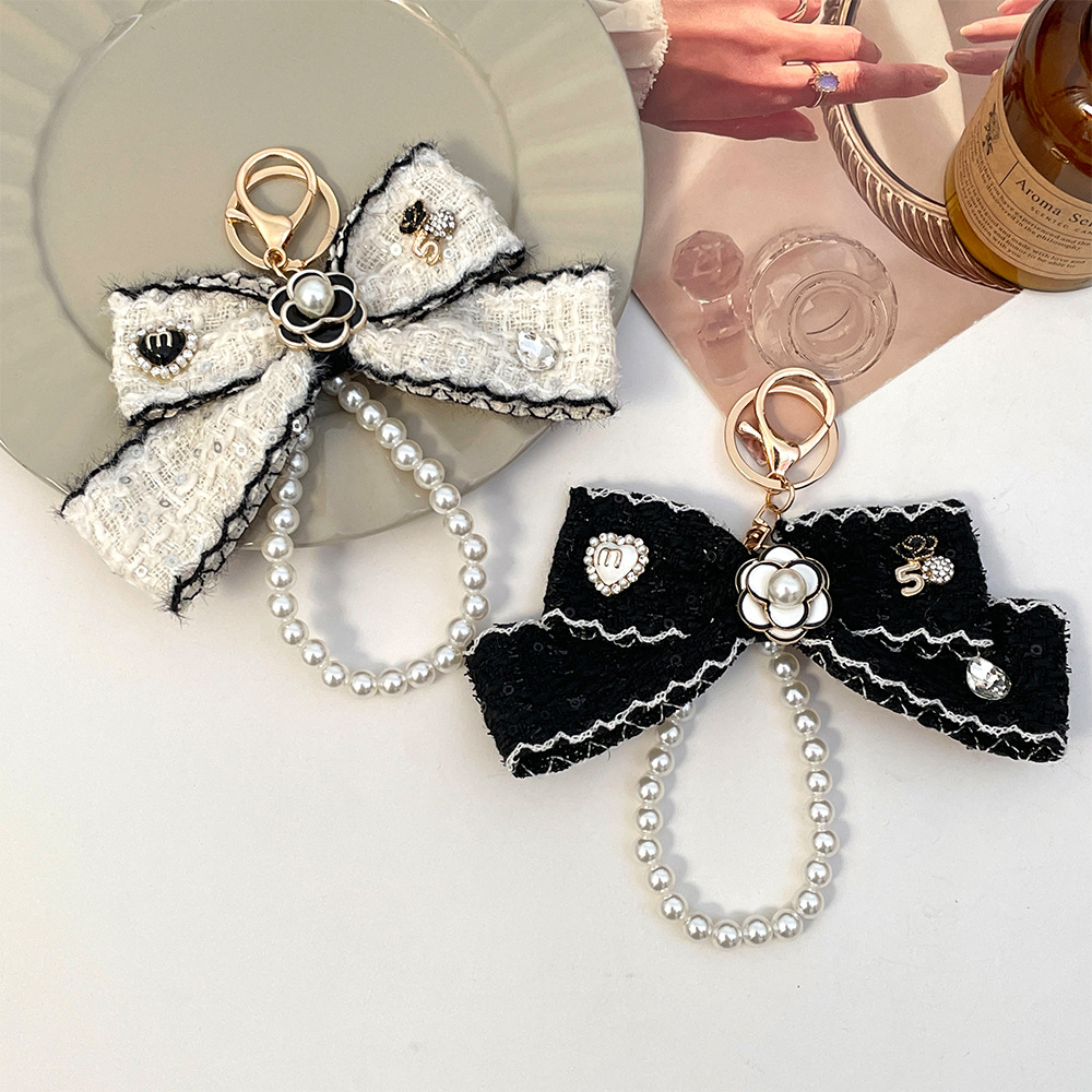Vintage Fashion Collection - 2026 여성용 천 리본 키체인 웨빙