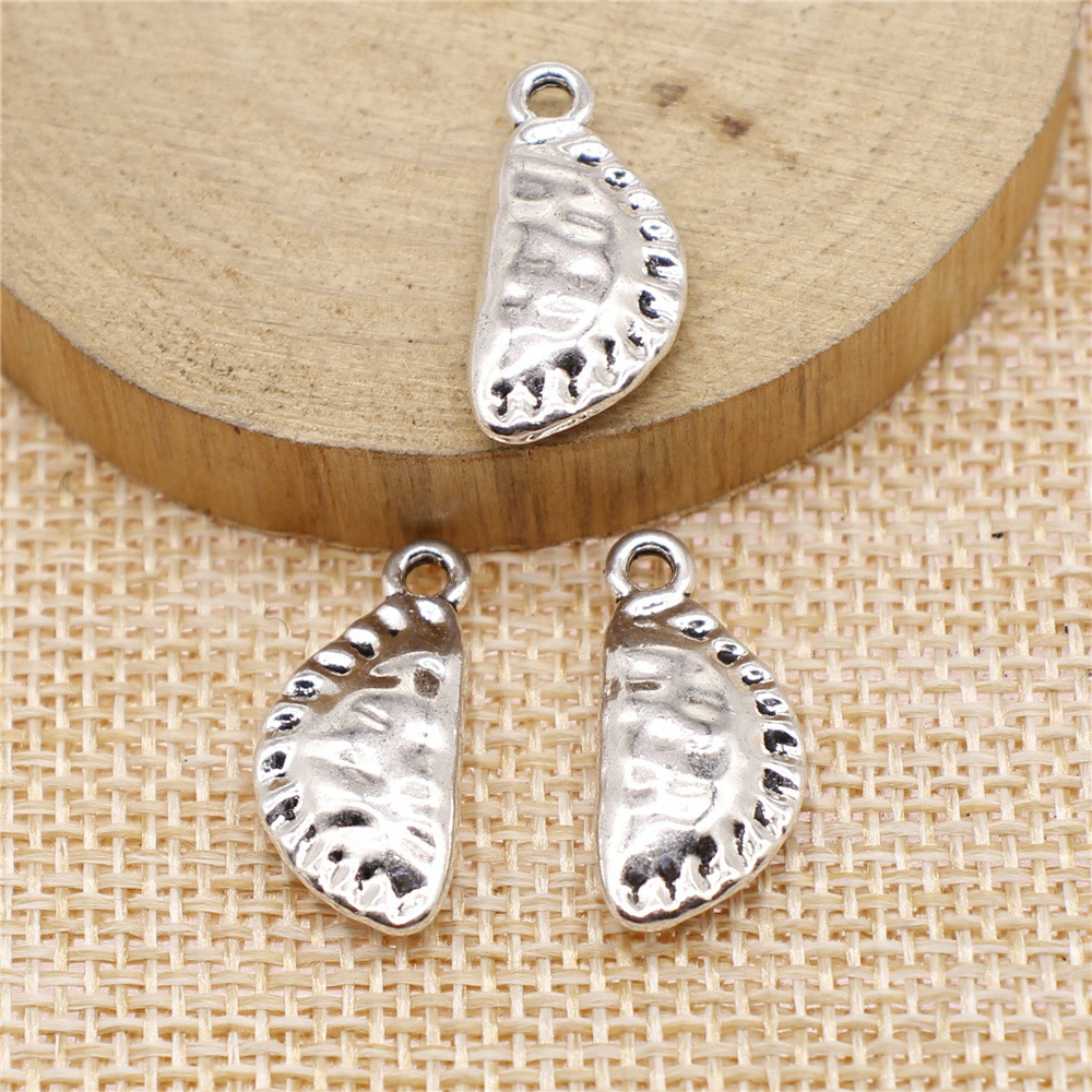 Vintage Fashion Wholesale - 20개, 10x22mm(0.39x0.87인치), 앤티크 실버 색상의 만두