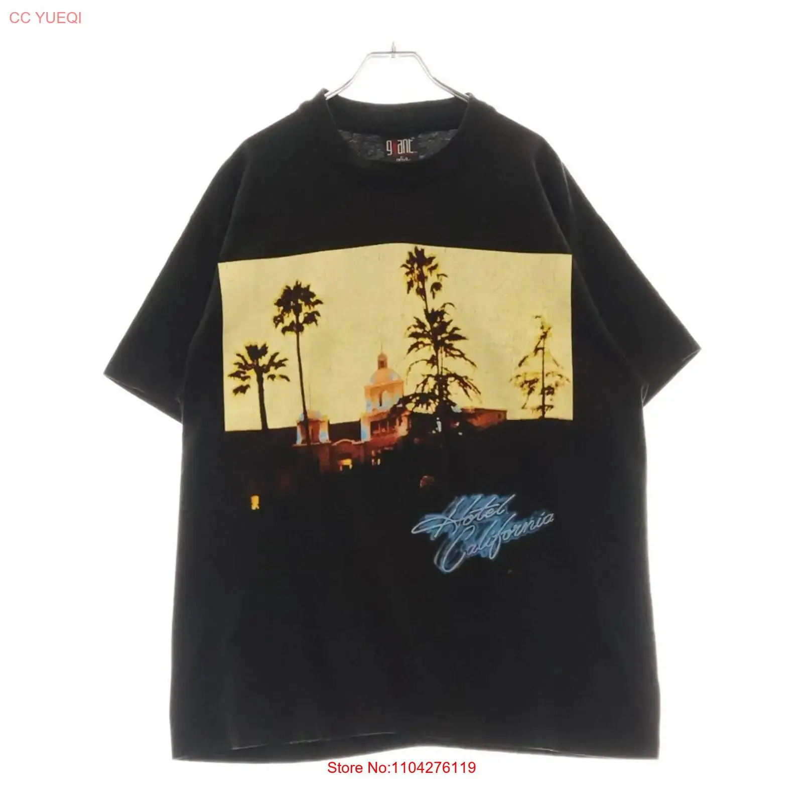 Vintage Fashion Las Vegas - 빈티지 라스베가스 프린트 티셔츠 탑 블랙