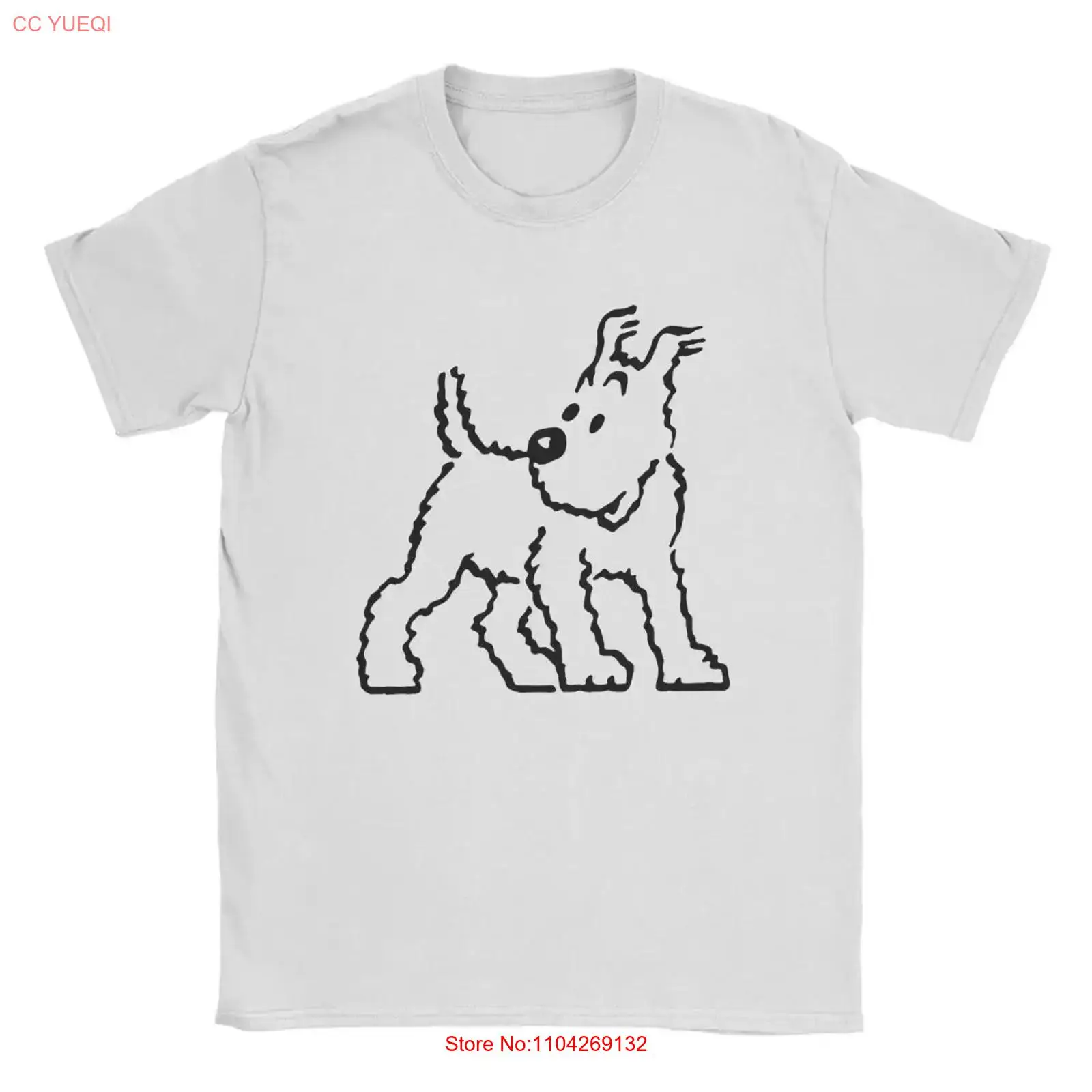 Vintage Fashion Knitwear - Snowy Dog Captain Haddock T 셔츠