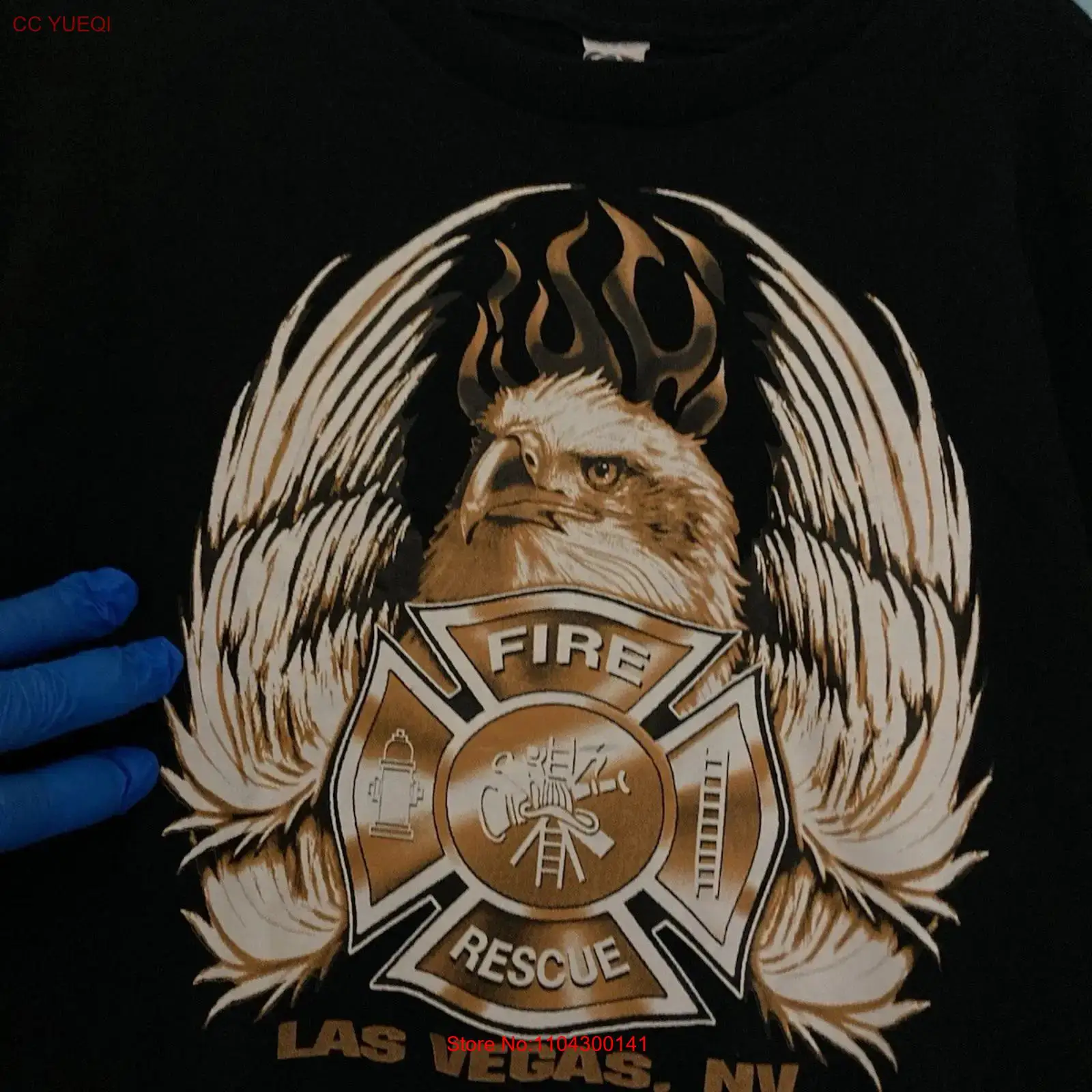 Vintage Fashion Las Vegas - LAS VEGAS FIRE RESCUE 티셔츠 XL