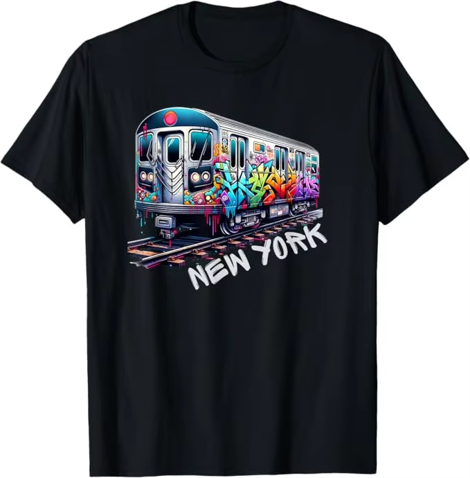Vintage Fashion New York - 뉴욕 기차 낙서 스타일 NYC 지하철