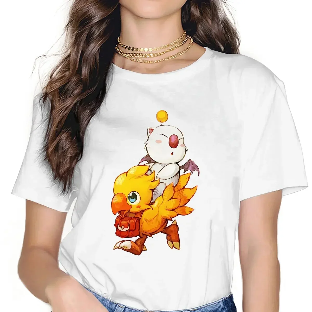 Vintage Fashion Game - 파이널 판타지 게임 초코보 Tshirt 그래픽
