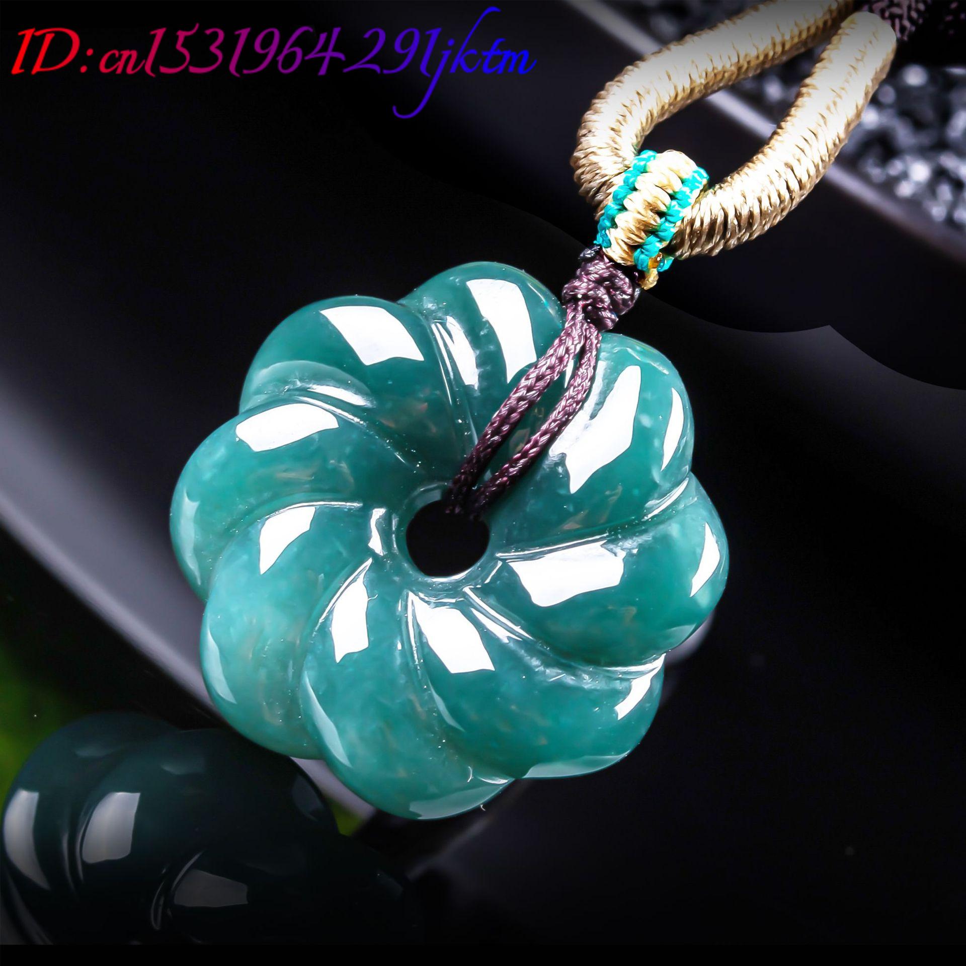 천연 버마산 비취 꽃 모양 펜던트 목걸이 액세서리 보석 - Vintage Fashion Necklace 리뷰 및 가격