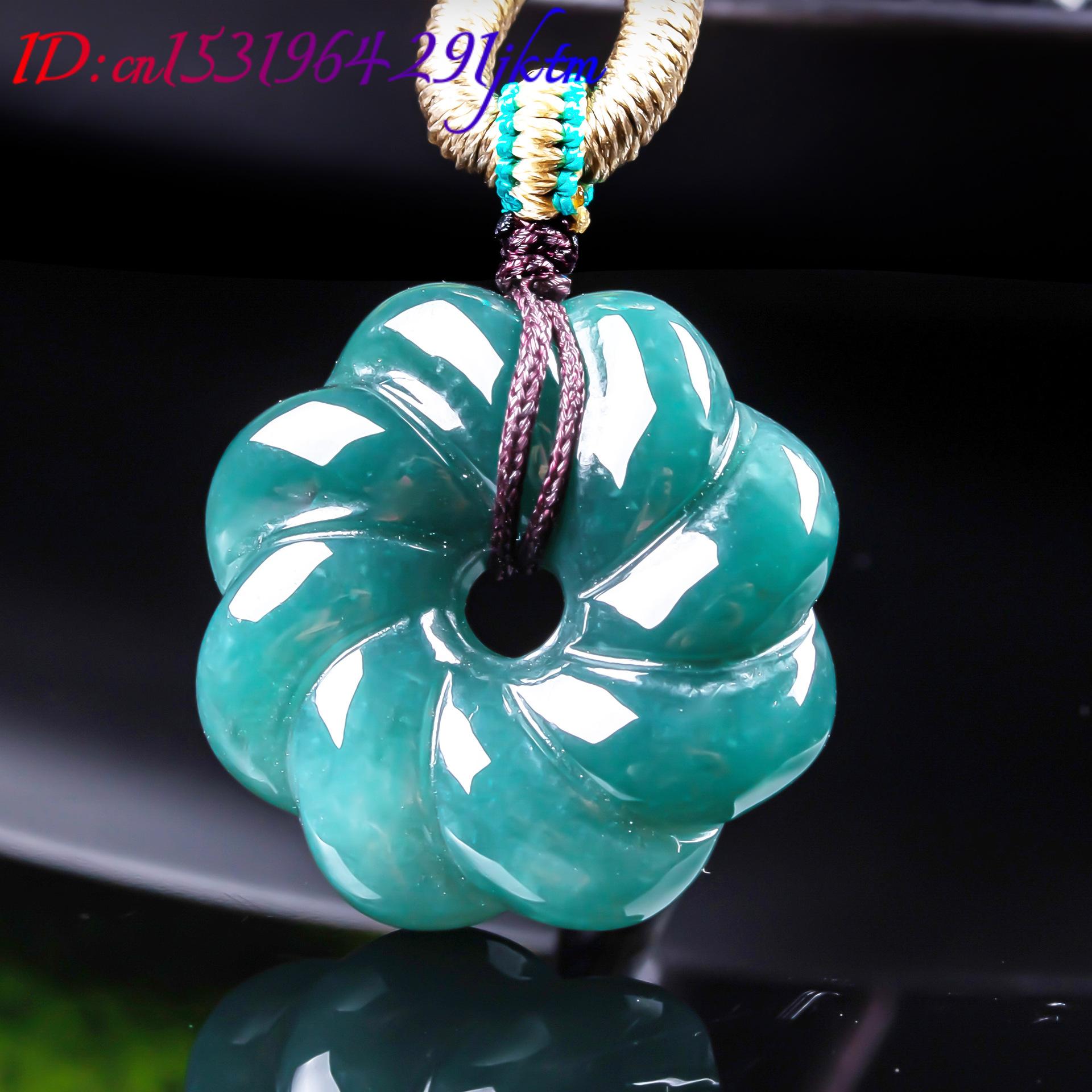 천연 버마산 비취 꽃 모양 펜던트 목걸이 액세서리 보석 - Vintage Fashion Necklace 리뷰 및 가격