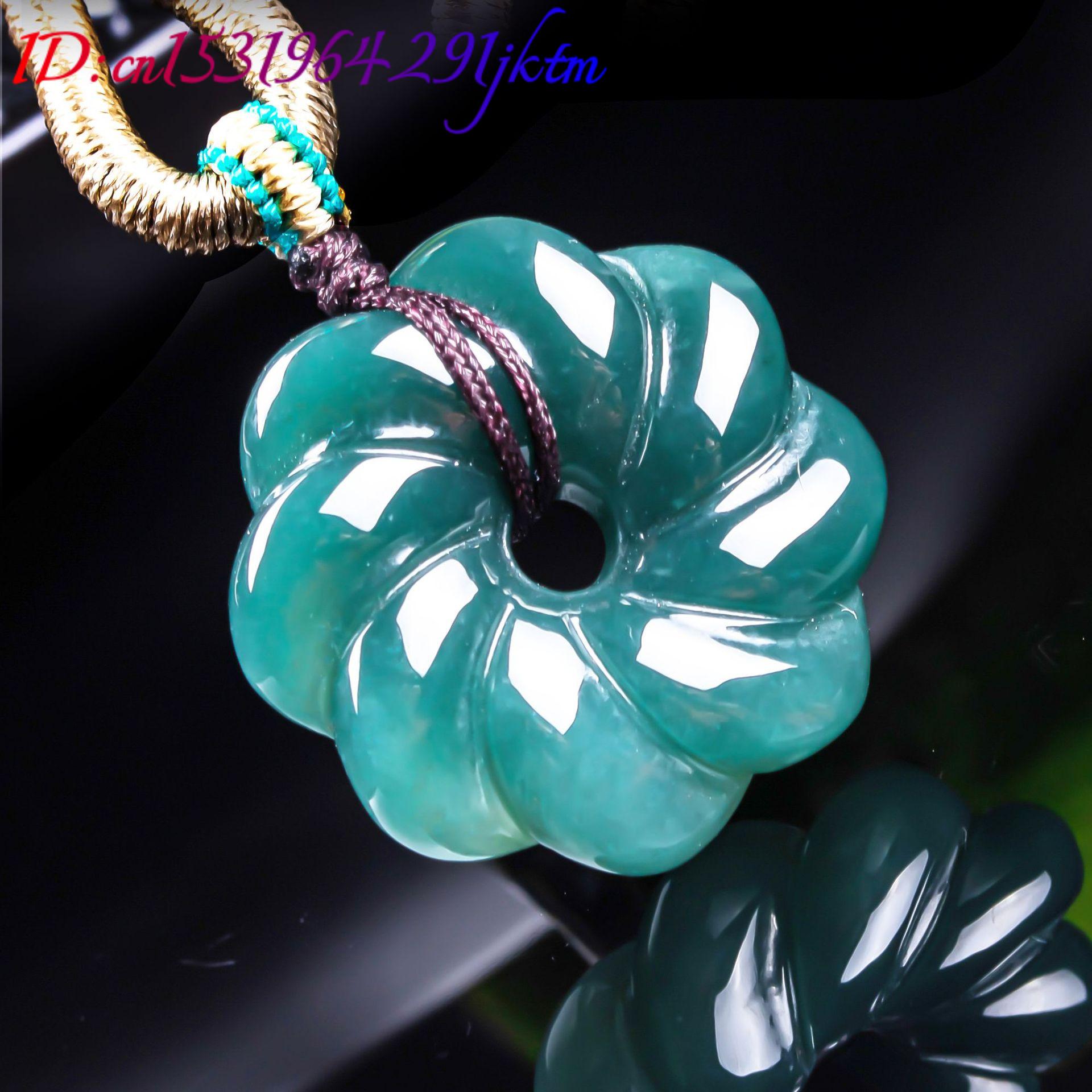 천연 버마산 비취 꽃 모양 펜던트 목걸이 액세서리 보석 - Vintage Fashion Necklace 리뷰 및 가격