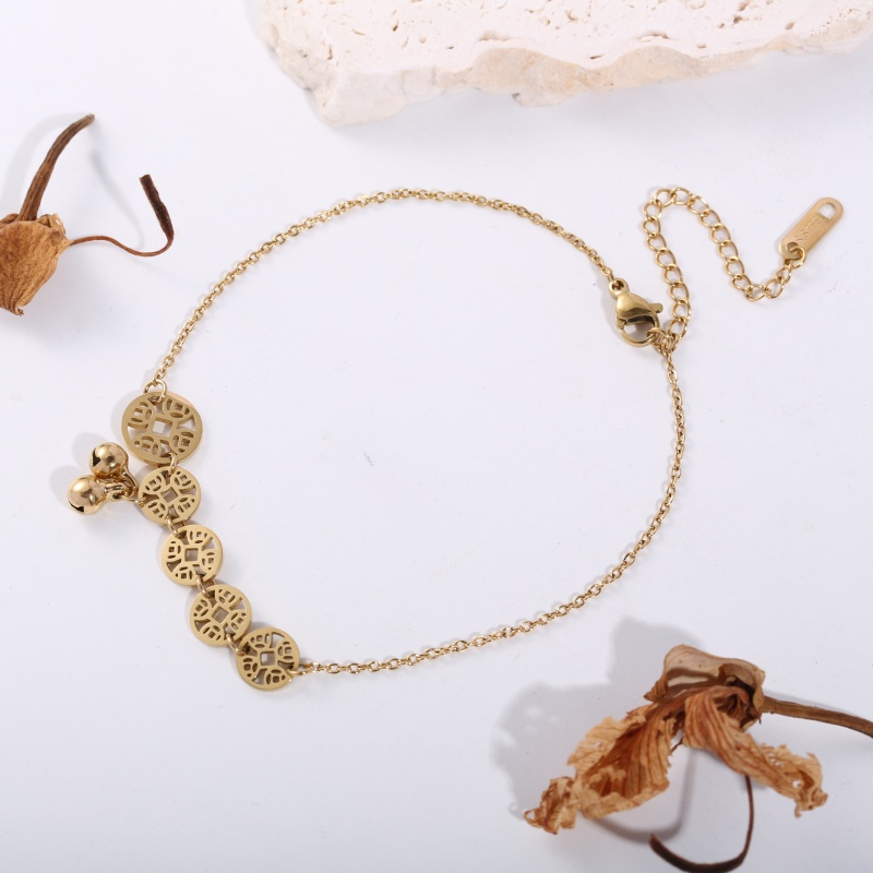 18K 금도금된 속이 빈 구리 코인 벨이 있는 1피스  - Vintage Fashion Market 리뷰 및 가격