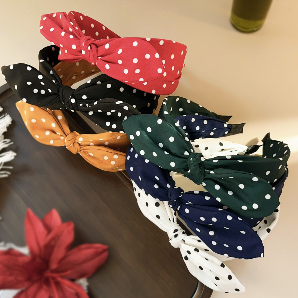 Boho Dots 여성용 와이드 헤어 밴드 소녀 빈티지 - Vintage Fashion Wholesale 리뷰 및 가격