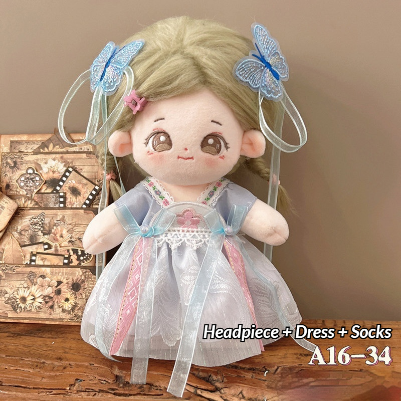 중국 스타일 Hanfu 인형 복장 20cm 면화 플러시 - Vintage Fashion Collection 리뷰 및 가격