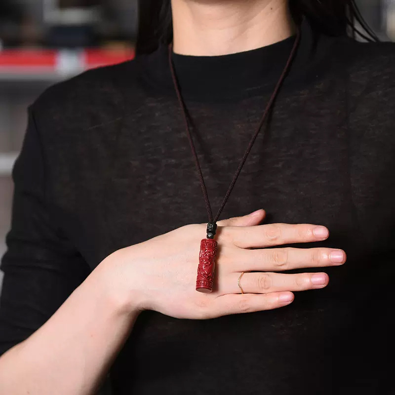 럭셔리 레드 Cinnabar 중국어 조디악 펜던트 심장 - Vintage Fashion Necklace 리뷰 및 가격