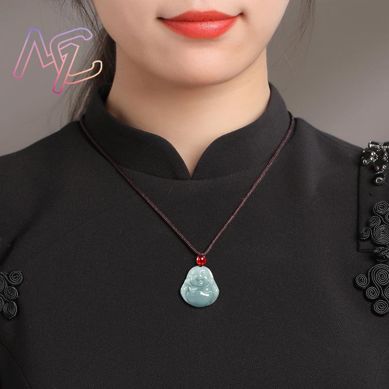 미얀마 경옥 관음 부처님 펜던트 목걸이 빈티지 천연 보 - Vintage Fashion Necklace 리뷰 및 가격