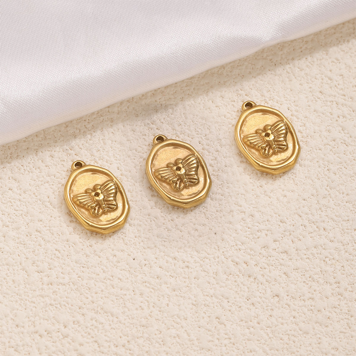 6개입 타원형 곤충 나비 펜던트 18k 스테인리스 스틸 - Vintage Fashion Wholesale 리뷰 및 가격
