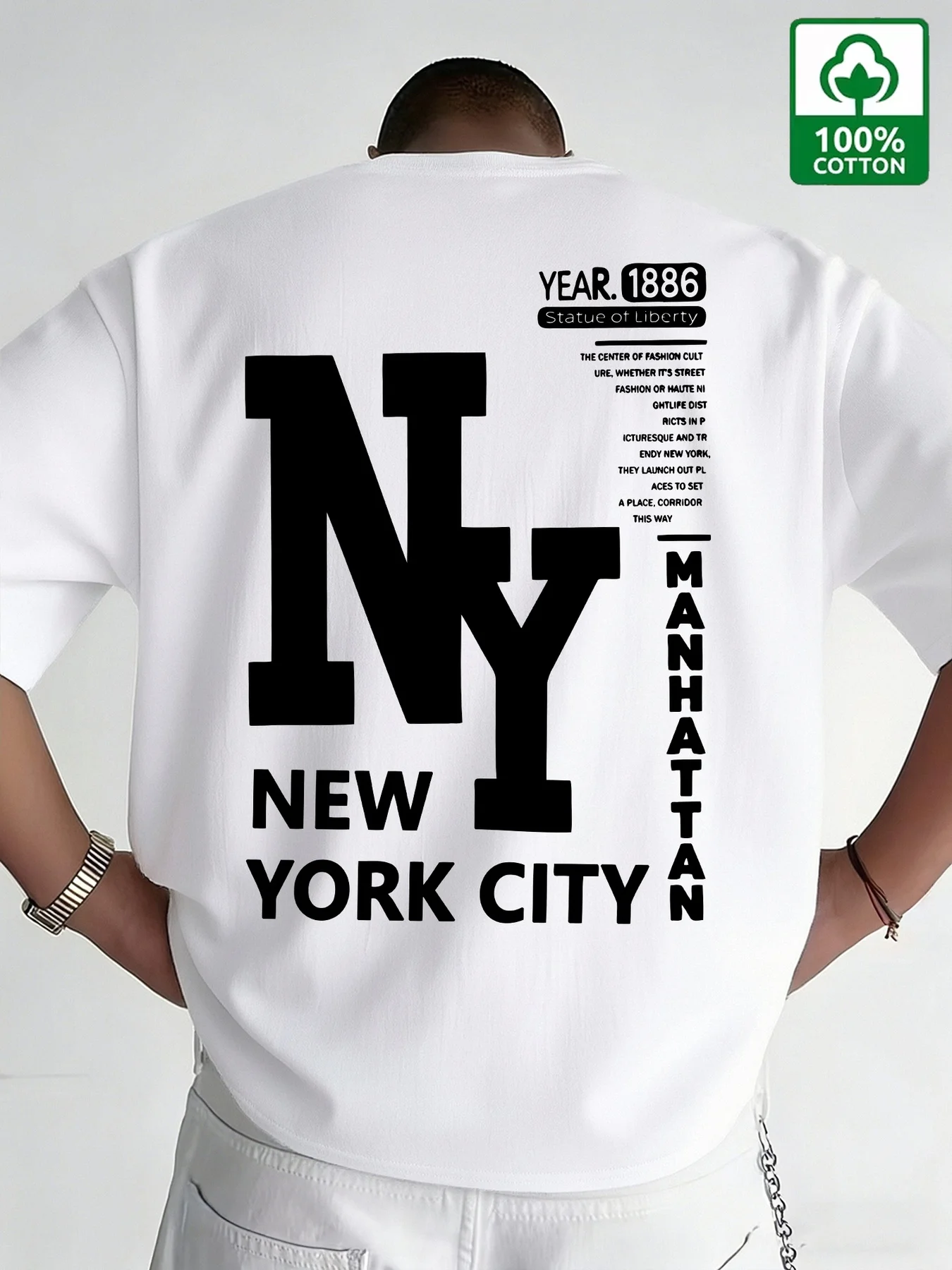 남성용 NYC 티셔츠 코튼 뉴욕시 레터 그래픽 프린트  - Vintage Fashion New York 리뷰 및 가격