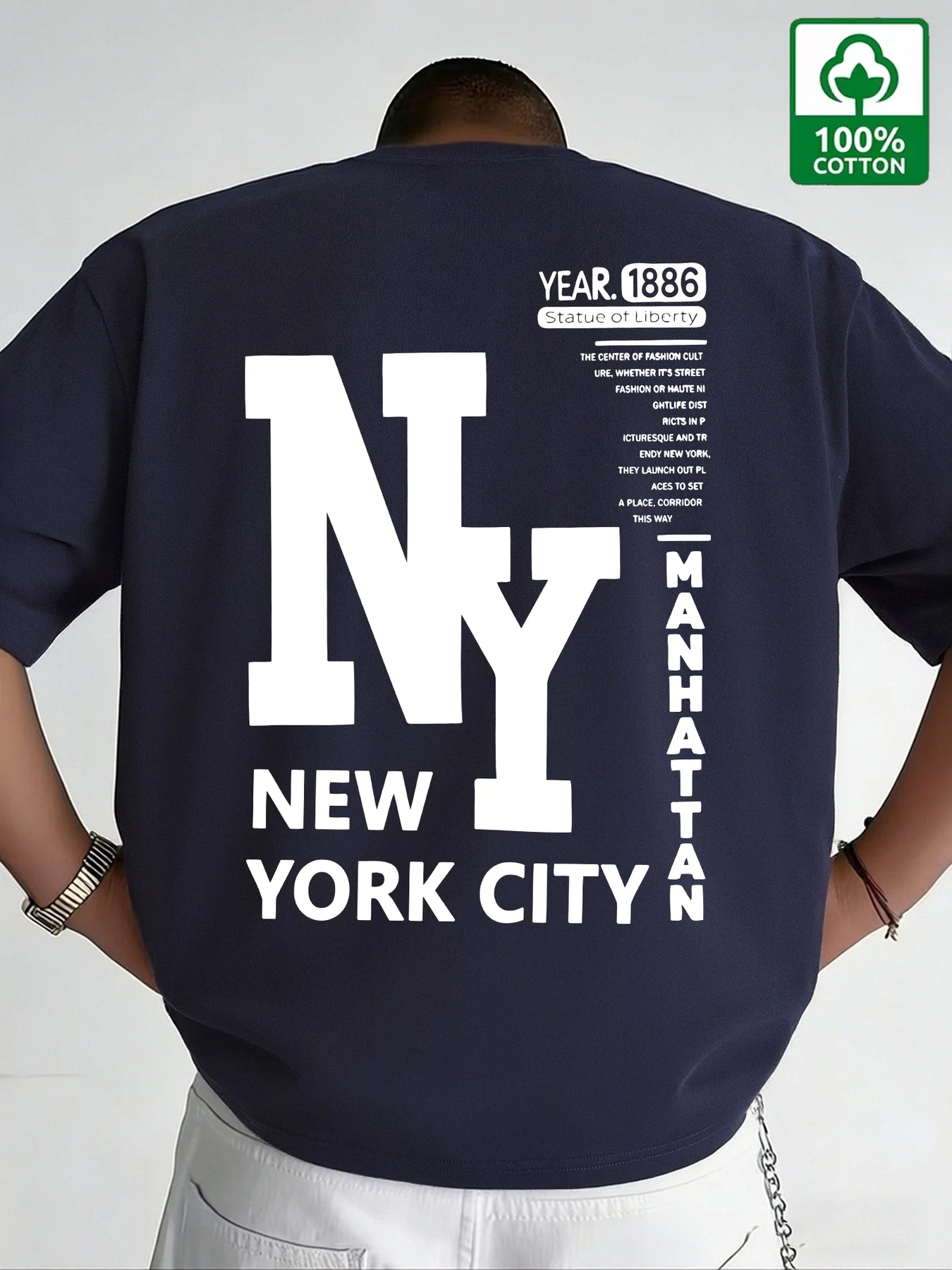 남성용 NYC 티셔츠 코튼 뉴욕시 레터 그래픽 프린트  - Vintage Fashion New York 리뷰 및 가격