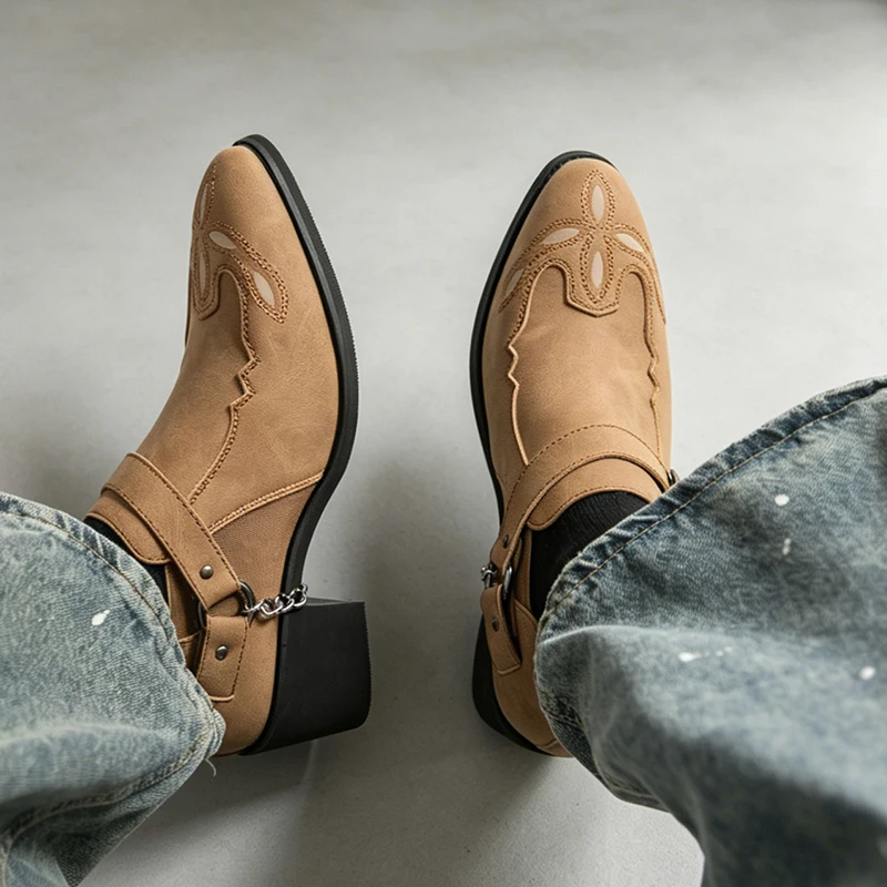 남성용 빈티지 카우보이 부츠, 가죽 소재, 발목까지 올 - Vintage Fashion In 2026 리뷰 및 가격