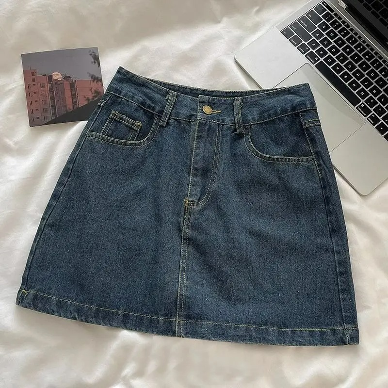 Y2K 데님 스커트 세트: 빈티지 일본 스타일 버튼 재 - Vintage Fashion Y2K 리뷰 및 가격
