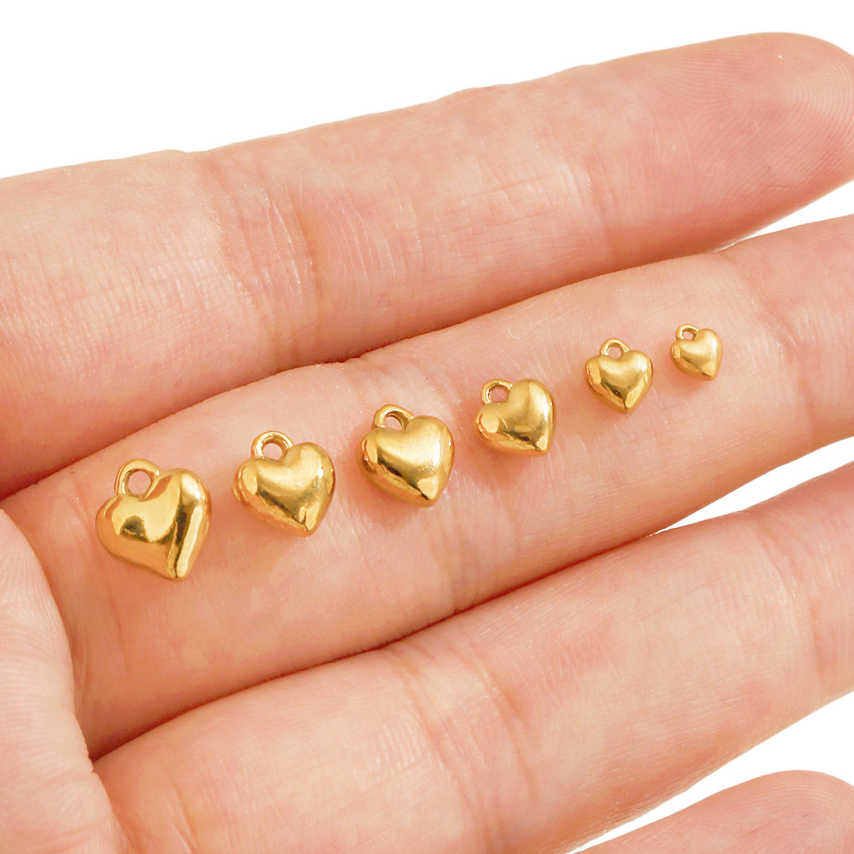 20개 3D 입체 하트 참 18K PVD 스테인리스 스 - Vintage Fashion Wholesale 리뷰 및 가격