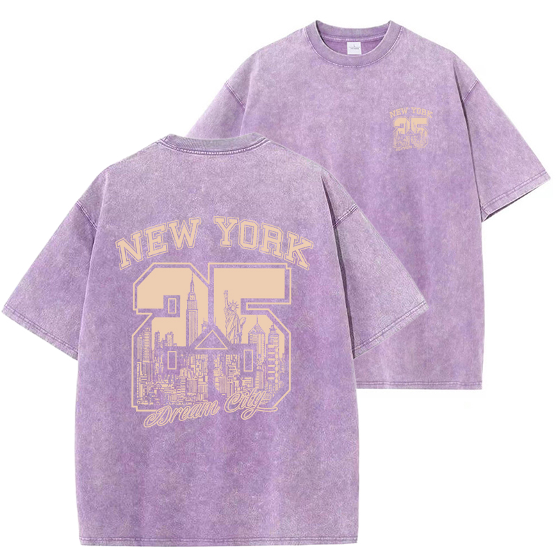 뉴욕시 재미 있은 인쇄 여성 T 셔츠 여름 빈티지 씻어 - Vintage Fashion New York 리뷰 및 가격