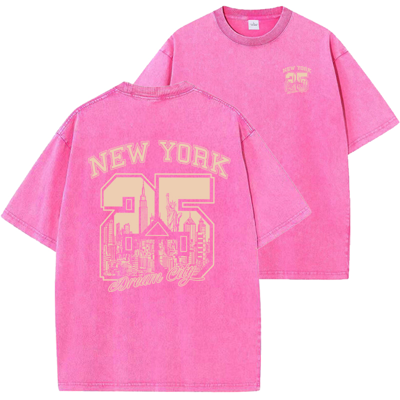 뉴욕시 재미 있은 인쇄 여성 T 셔츠 여름 빈티지 씻어 - Vintage Fashion New York 리뷰 및 가격