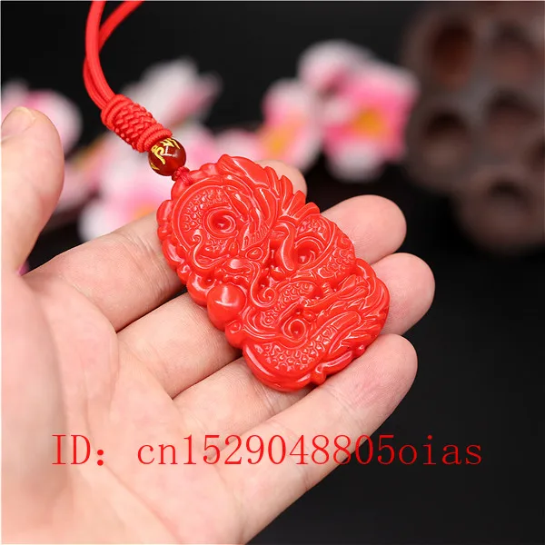 천연 붉은 산호 옥 스톤 드래곤 펜던트 목걸이, 중국  - Vintage Fashion Necklace 리뷰 및 가격