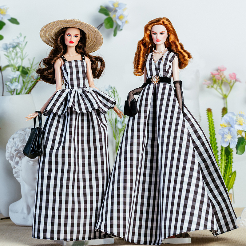 32cm 슈퍼 모델 인형 복장 유럽 패션 빈티지 흑백  - Vintage Fashion Collection 리뷰 및 가격