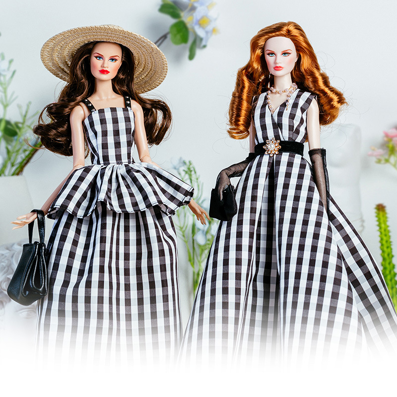 32cm 슈퍼 모델 인형 복장 유럽 패션 빈티지 흑백  - Vintage Fashion Collection 리뷰 및 가격
