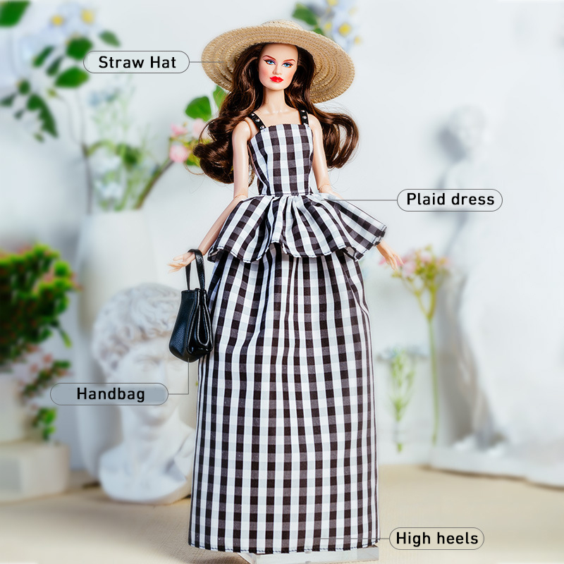 32cm 슈퍼 모델 인형 복장 유럽 패션 빈티지 흑백  - Vintage Fashion Collection 리뷰 및 가격