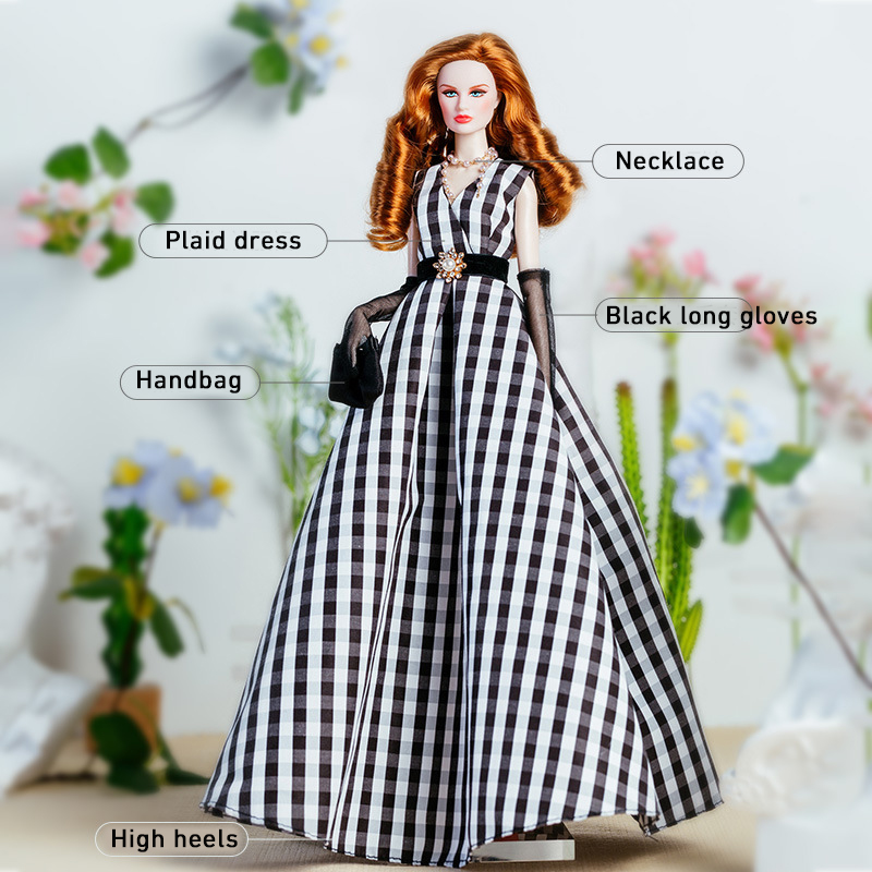 32cm 슈퍼 모델 인형 복장 유럽 패션 빈티지 흑백  - Vintage Fashion Collection 리뷰 및 가격