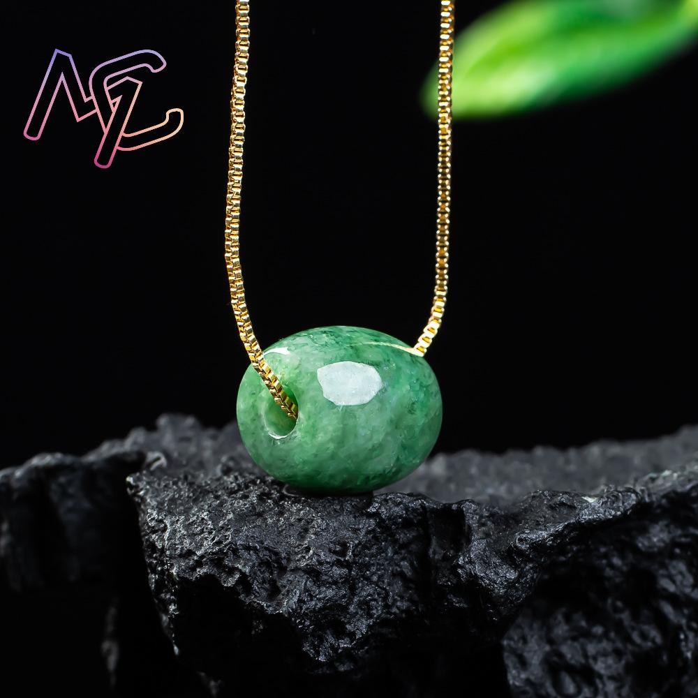 천연 진짜 옥 구슬 펜던트 미얀마 제이드 목걸이 디자이 - Vintage Fashion Necklace 리뷰 및 가격