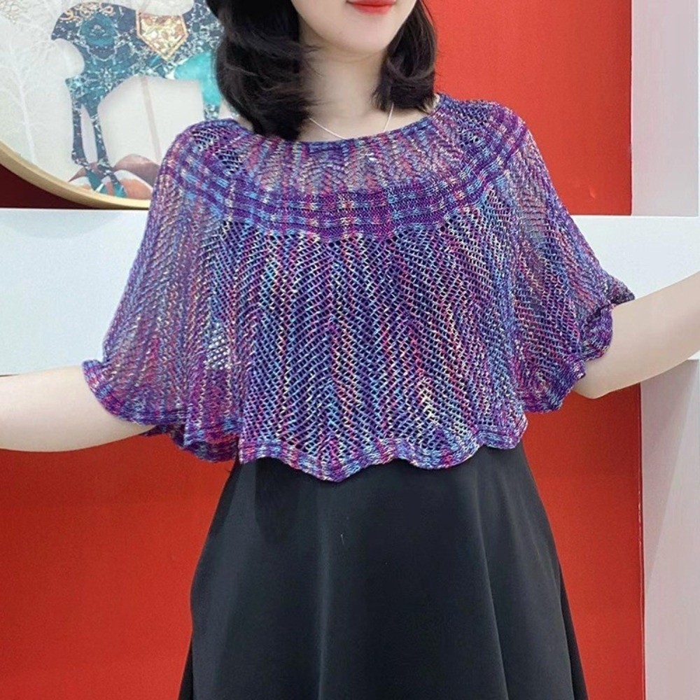 풀오버 스타일 크로셰 숄 진주 브로치 빈티지 속이 비치 - Vintage Fashion Knitwear 리뷰 및 가격