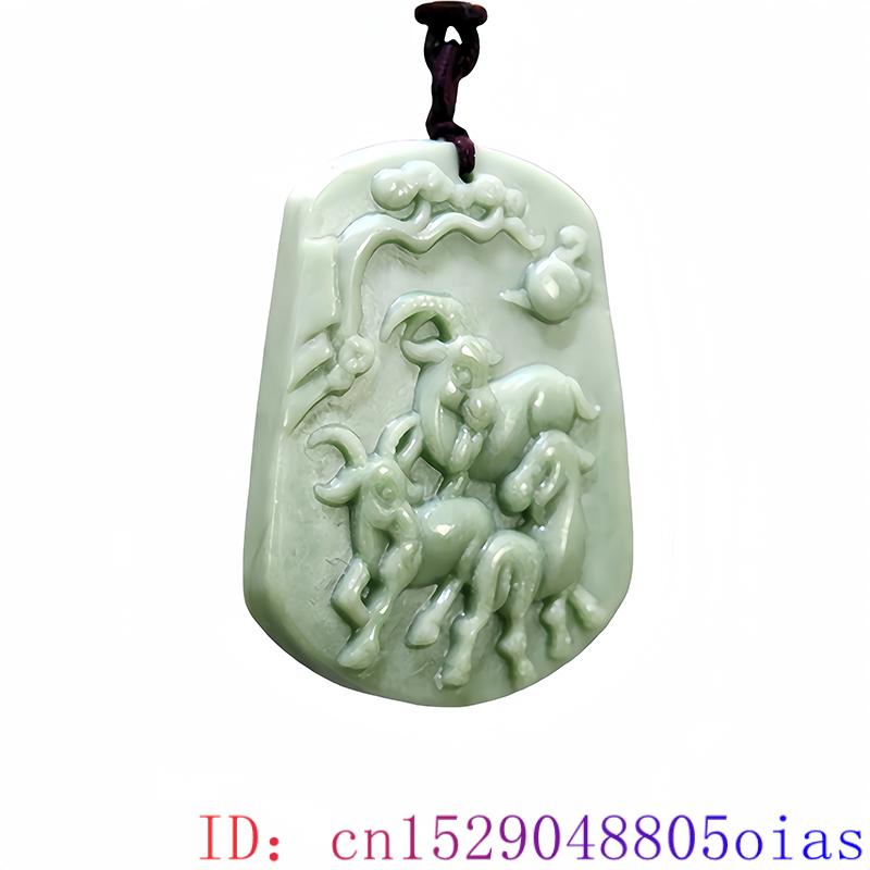 녹색 천연 리얼 옥 양 펜던트 목걸이, 럭셔리 탈리스만 - Vintage Fashion Necklace 리뷰 및 가격