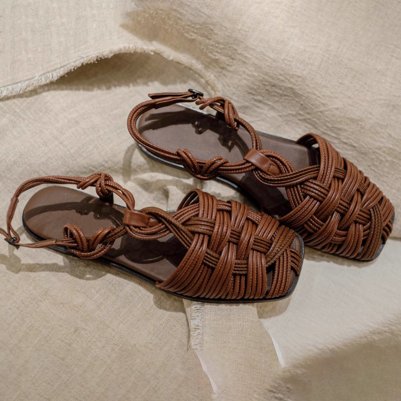 빈티지 손으로 짠 플랫 바닥 로마 샌들 여성 신발 20 - Vintage Fashion In 2026 리뷰 및 가격