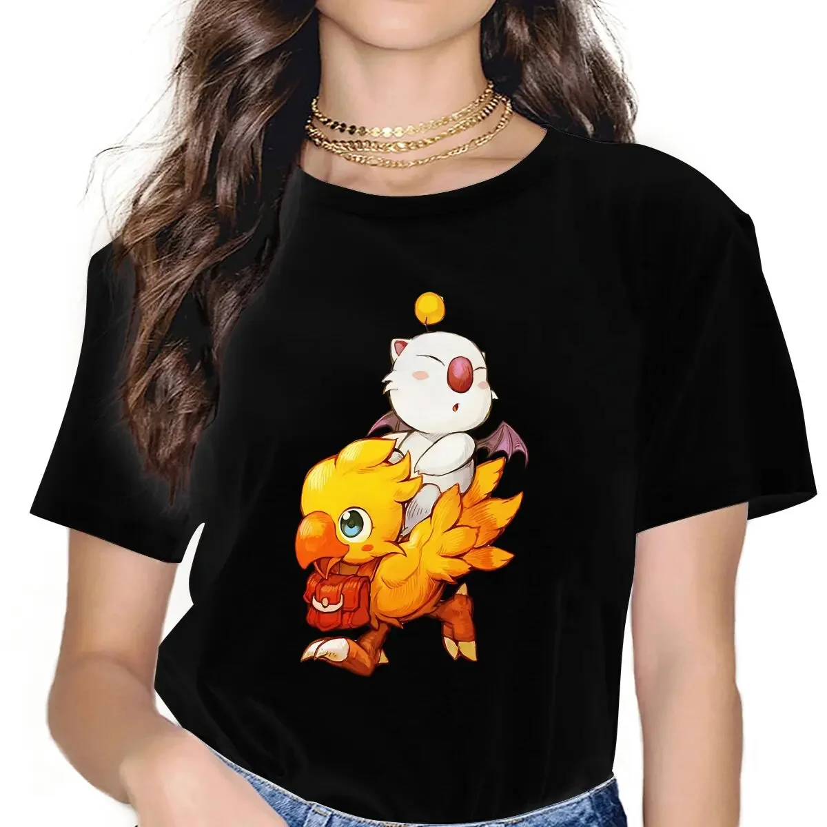 파이널 판타지 게임 초코보 Tshirt 그래픽 여성 탑 - Vintage Fashion Game 리뷰 및 가격